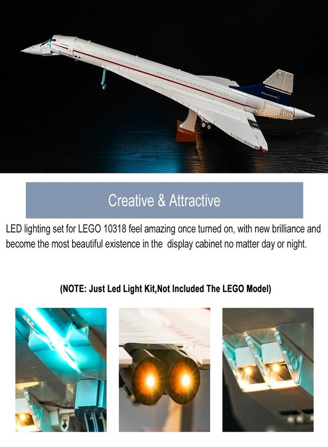 BrickBling LED Lighting Compatible with Lego Concorde, Creative Light Kit Compatible with Lego 10318-No Model Included - Image 4